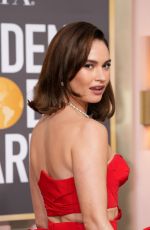 LILY JAMES at 80th Annual Golden Globe Awards in Beverly Hills 01/10/2023