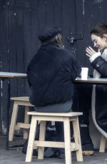 LILY JAMES Out for Coffee with a Friend in London 01/26/2023
