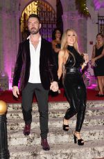 LISA HOCHSTEIN Leaves Versace Mansion in Miami Beach 01/01/2022