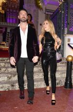 LISA HOCHSTEIN Leaves Versace Mansion in Miami Beach 01/01/2022
