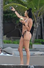 LIZ CAMBAGE in Bikini on Vacation in Tulum 01/01/2023