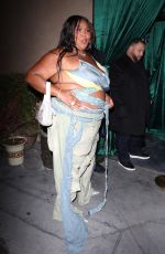 LIZZO Arrives at Lori Harvey