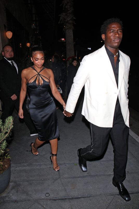 LORI HARVEY and Damson Idris Arrives at Her 26th Birthday Celebration in West Hollywood 01/13/2023