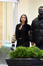 LORI HARVEY and Damson Idris on a Date at Sushi Park in West Hollywood 01/18/2023
