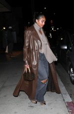 LORI HARVEY Leaves Giorgio Baldi in Santa Monica 01/07/2023