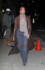 LORI HARVEY Leaves Giorgio Baldi in Santa Monica 01/07/2023