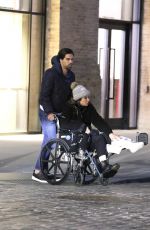 LUCIANA GIMENEZ in a Wheelchair After Fracturing Leg in Aspen 01/16/2023