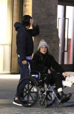 LUCIANA GIMENEZ in a Wheelchair After Fracturing Leg in Aspen 01/16/2023