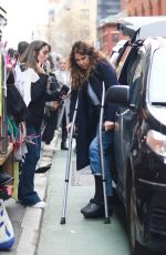 LUCIANA GIMENEZ in a Wheelchair with Crutches Out in New York 01/28/2023