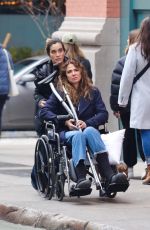 LUCIANA GIMENEZ in a Wheelchair with Crutches Out in New York 01/28/2023