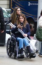 LUCIANA GIMENEZ in a Wheelchair with Crutches Out in New York 01/28/2023