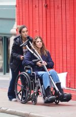 LUCIANA GIMENEZ in a Wheelchair with Crutches Out in New York 01/28/2023
