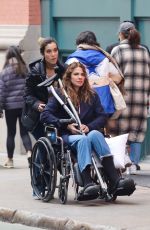 LUCIANA GIMENEZ in a Wheelchair with Crutches Out in New York 01/28/2023