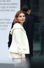 LUCY BOYNTON Arrives at Chanel Show at Paris Fashion Week 01/24/2023