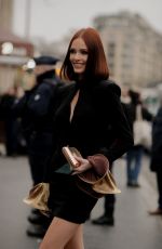 MAEVA COUCKE Arrives at Stephane Rolland Spring Summer 2023 Haute Couture Show in Paris 01/24/2023