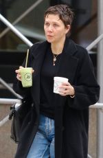 MAGGIE GYLLENHAAL out for Healthy Protein Green Juice and a Fruit Granola Snack in New York 01/02/2022