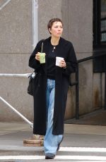 MAGGIE GYLLENHAAL out for Healthy Protein Green Juice and a Fruit Granola Snack in New York 01/02/2022