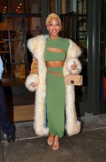 MEAGAN GOOD Goes Blonde Out in New York 01/25/2023