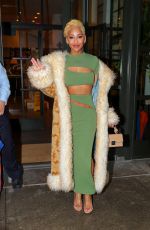 MEAGAN GOOD Goes Blonde Out in New York 01/25/2023