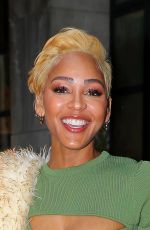 MEAGAN GOOD Goes Blonde Out in New York 01/25/2023