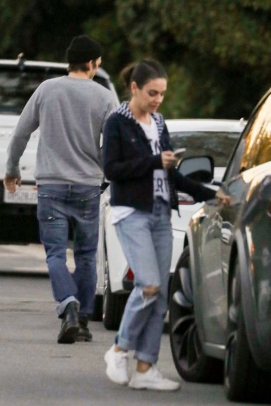 MILA KUNIS and Ashton Kutcher Out in Los Angeles 01/27/2023