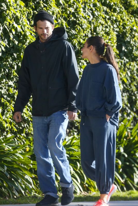 MILA KUNIS and Ashton Kutcher Out in Studio City 01/06/2023