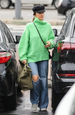 MINKA KELLY in Ripped Denim Leaves a Dry Cleaner in West Hollywood 01/04/2023