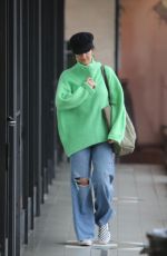 MINKA KELLY in Ripped Denim Leaves a Dry Cleaner in West Hollywood 01/04/2023