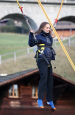 NATALIE PORTMAN on a Bungee Trampoline in Gstaad 01/01/2023