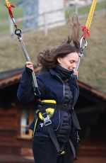 NATALIE PORTMAN on a Bungee Trampoline in Gstaad 01/01/2023