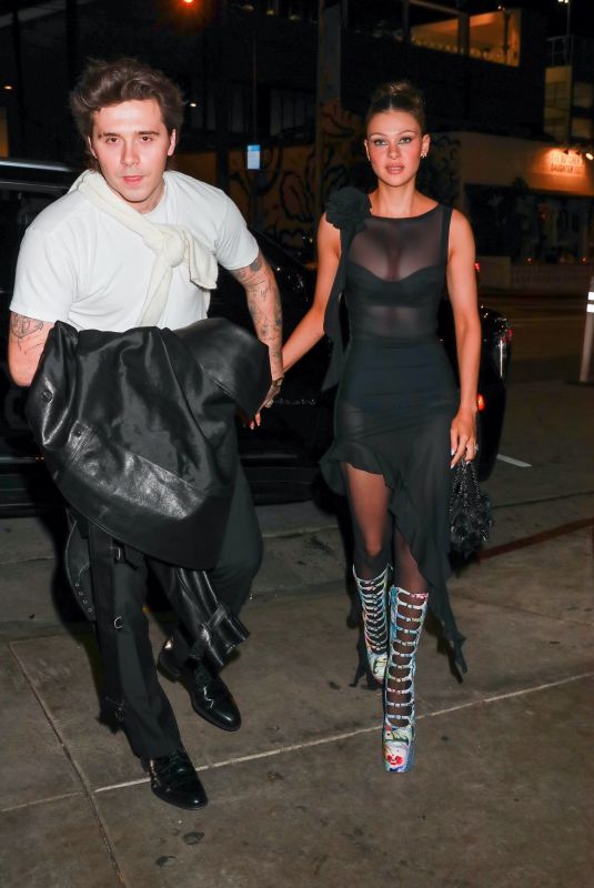 NICOLA PELTZ and Brooklyn Beckham at Cecconi