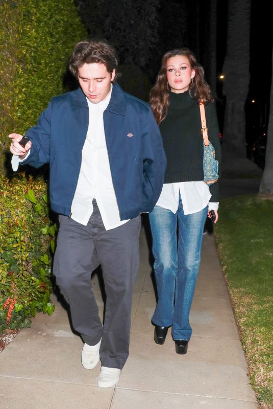 NICOLA PELTZ and Brooklyn Beckham Heading to Private Party in Beverly Hills 01/27/2023