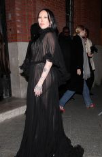 NOAH CYRUS Arrives at Alexandre Vauthier Fashion Show in Paris 01/24/2023