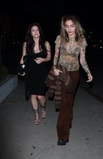 PARIS JACKSON Out for Dinner with a Frriend at Catch Steak LA in Los Angeles 01/26/2023