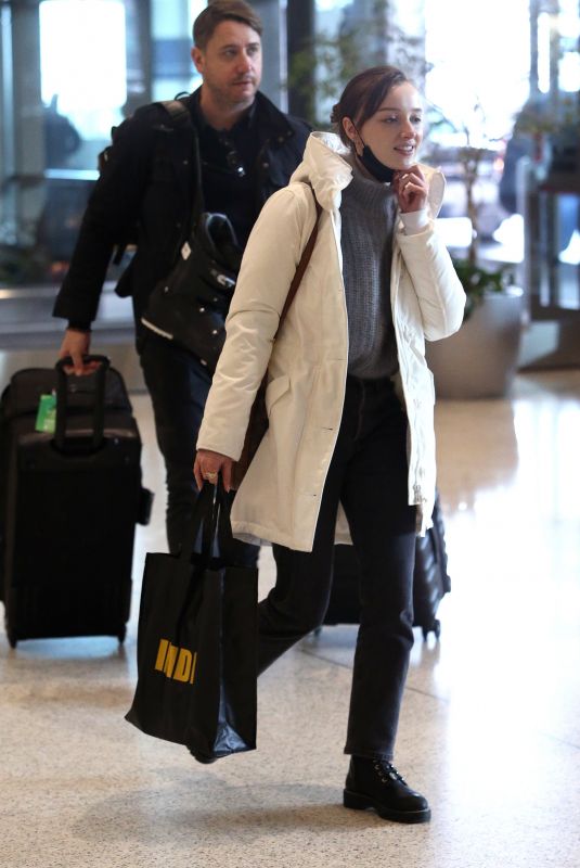 PHOEBE DYNEVOR Arrives at Airport in Salt Lake City 01/22/2023