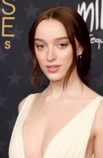 PHOEBE DYNEVOR at 28th Annual Critics Choice Awards in Los Angeles 01/15/2023