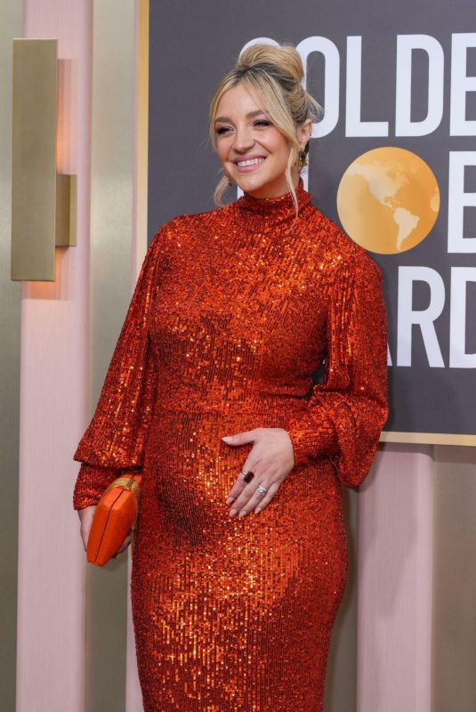 Pregnant ABBY ELLIOT at 80th Annual Golden Globe Awards in Beverly Hills 01/10/2023