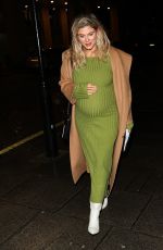 Pregnant ASHLEY JAMES Arrives at GB News in London 01/25/2023