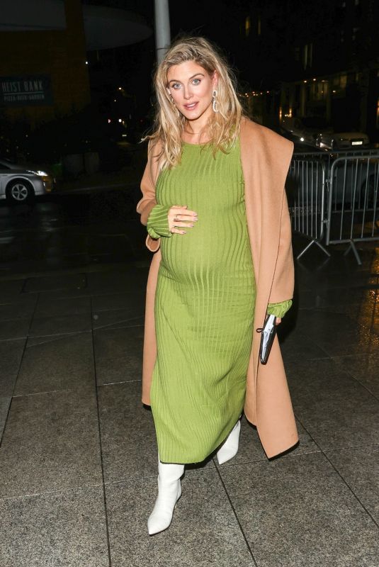 Pregnant ASHLEY JAMES Arrives at GB News in London 01/25/2023
