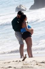 Pregnant GINA RODRIGUEZ and Joe LoCicero Out at a Beach 01/28/2023