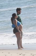 Pregnant GINA RODRIGUEZ and Joe LoCicero Out at a Beach 01/28/2023