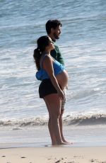 Pregnant GINA RODRIGUEZ and Joe LoCicero Out at a Beach 01/28/2023