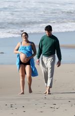 Pregnant GINA RODRIGUEZ and Joe LoCicero Out at a Beach 01/28/2023