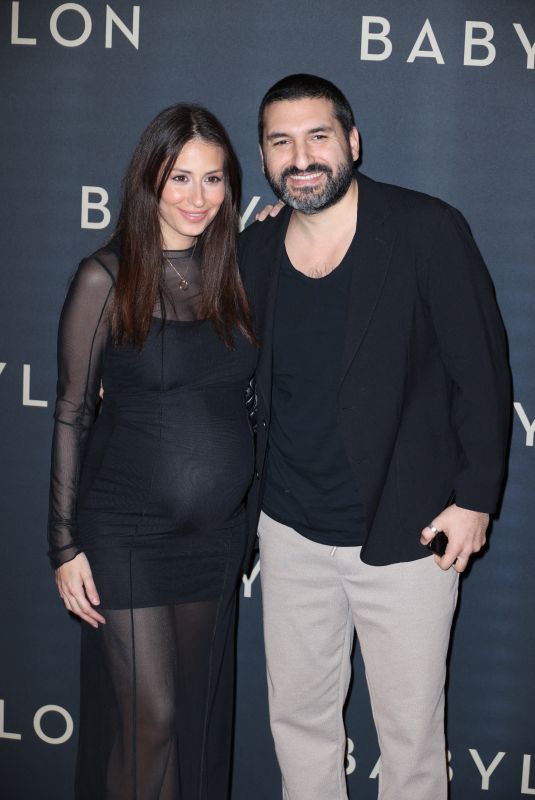 Pregnant HIBA TAWAJI at Babylon Premiere in Paris 01/14/2023