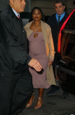 Pregnant KEKE PALMER Arrives at Whitby Hotel in New York 01/04/2023