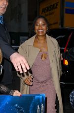 Pregnant KEKE PALMER Arrives at Whitby Hotel in New York 01/04/2023