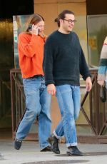 Pregnant RUMER WILLIS and Derek Richard Thomas Out for Lunch at Robata Jinya in Los Angeles 01/21/2023