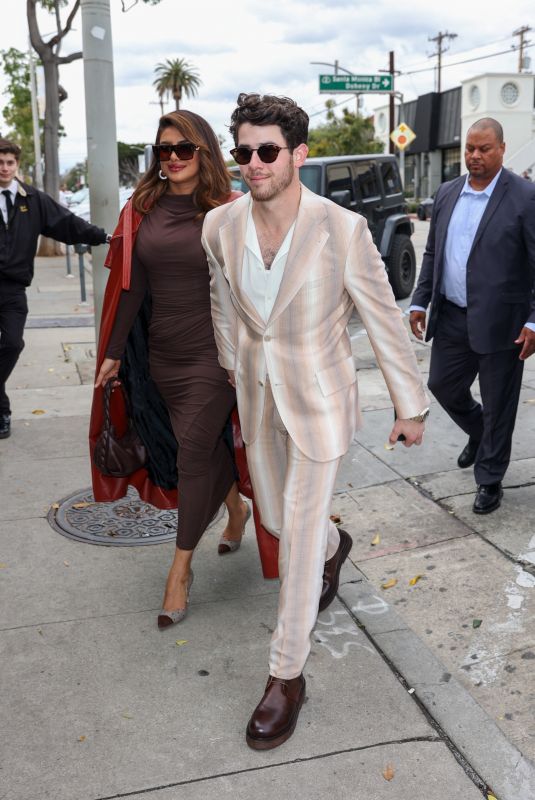 PRIYANKA CHOPRA and Nick Jonas Arrives at Craig’s in West Hollywood 01/30/2023