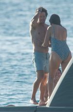 RHEA DURHAM in Swisuit at a Boat in Barbados 12/31/2022