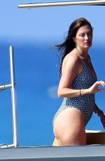 RHEA DURHAM in Swisuit at a Boat in Barbados 12/31/2022